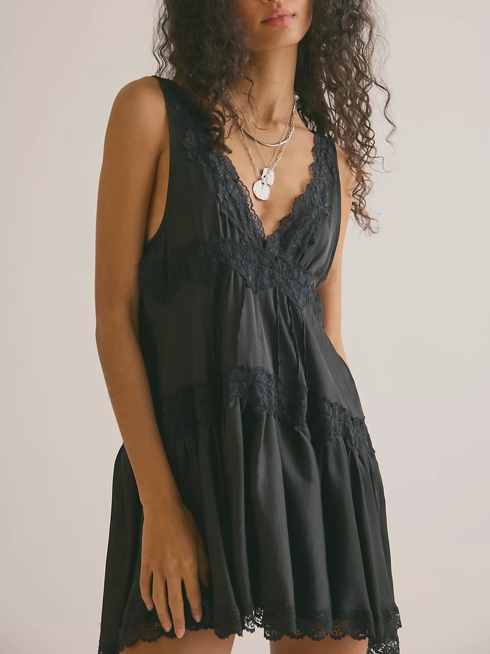 Free People In This Groove Mini Slip Dress